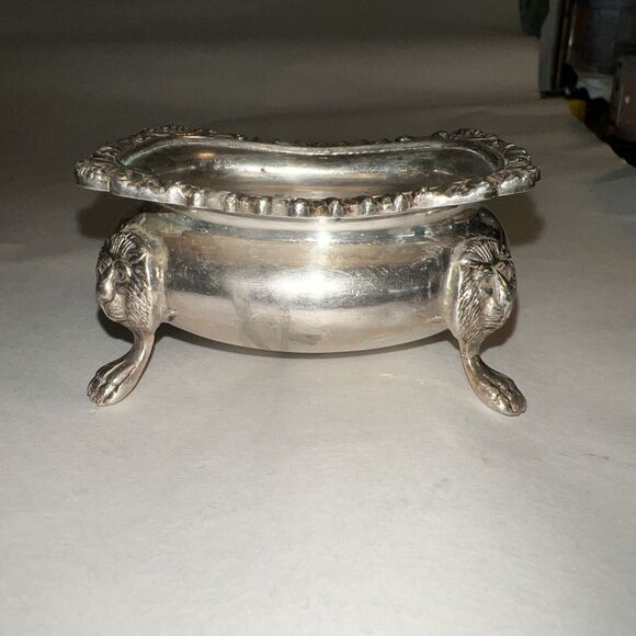 Silver Plated Salt Cellar England Mark S over M Mark Vintage - Picture 4 of 12